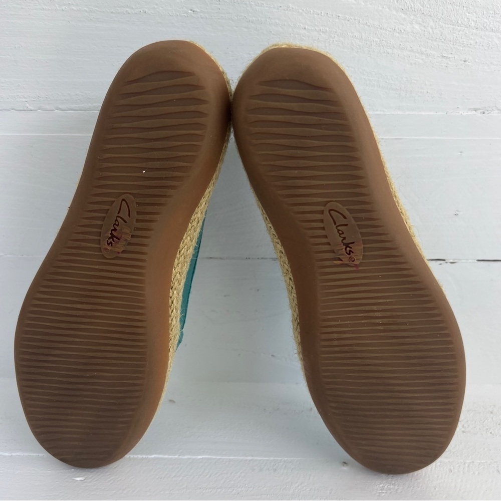 Clarks Collection Teal Blue Slip On Espadrilles Women's 5.5 M Flats 261344764030 - Picture 7 of 8